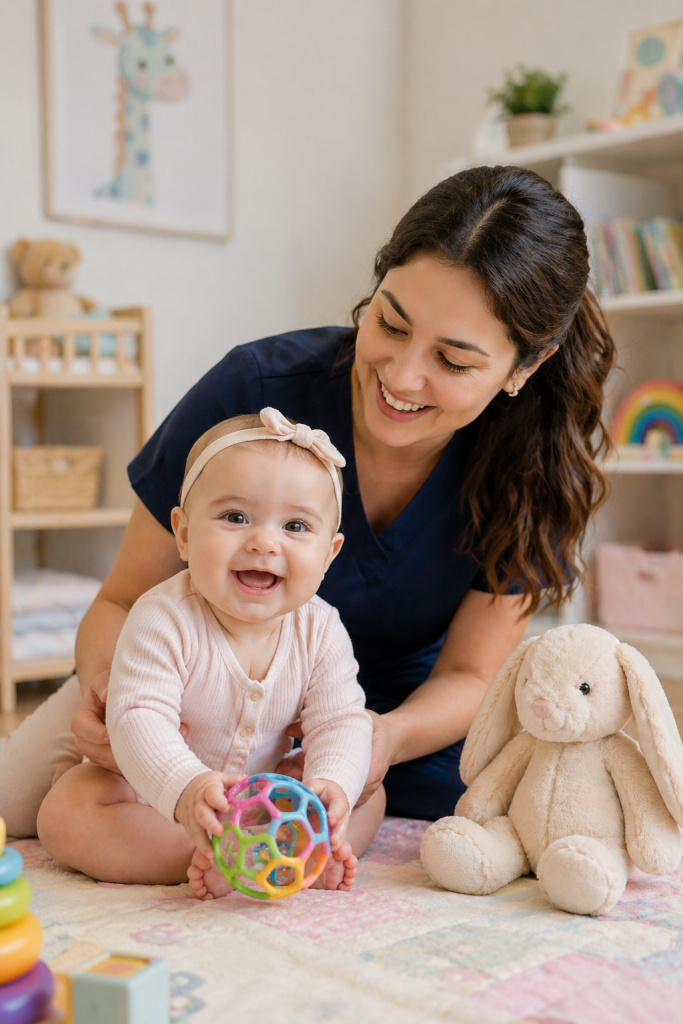 Infant Care Toledo Ohio, featuring a care giver and child
